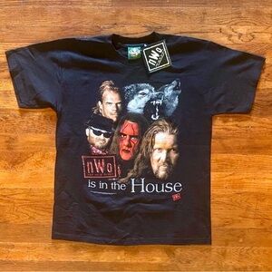 Vintage ‘90s NWO Is In The House Wrestling Wolfpac Black Graphic T-Shirt M NWT